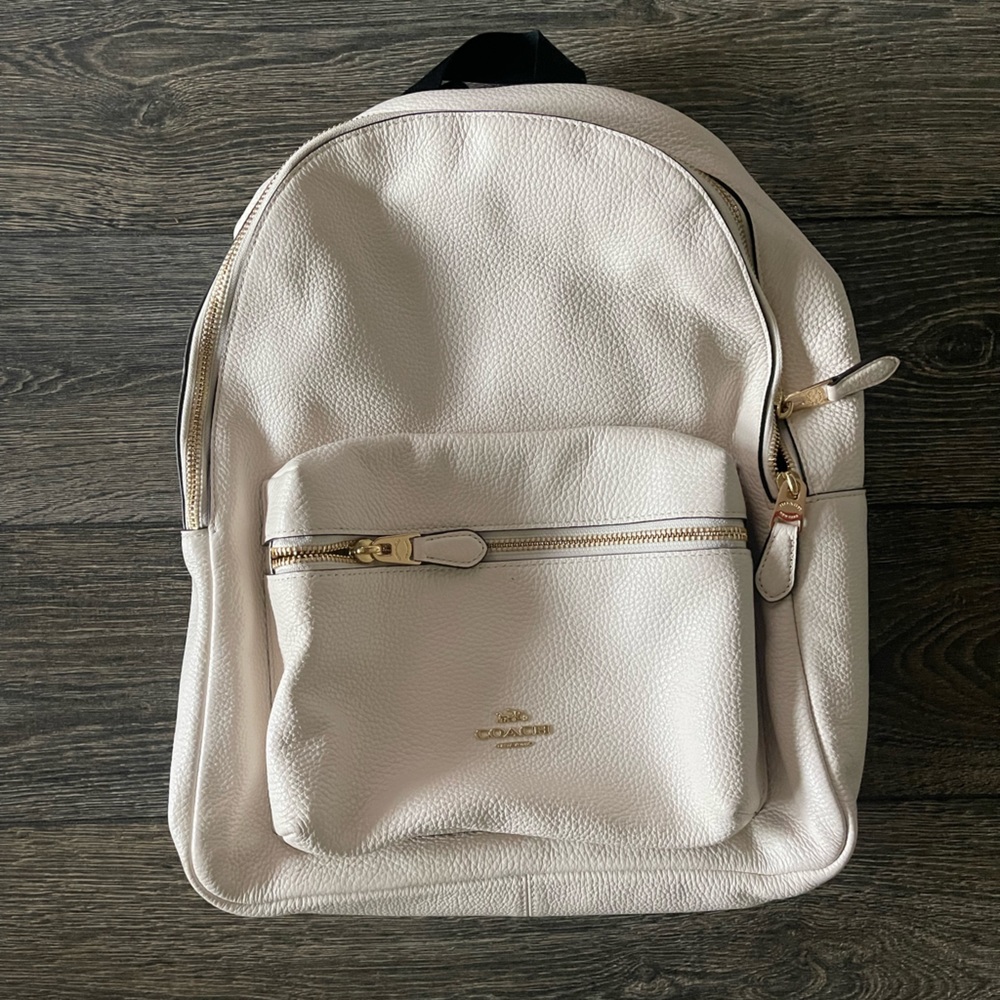 Coach Black and White Backpack